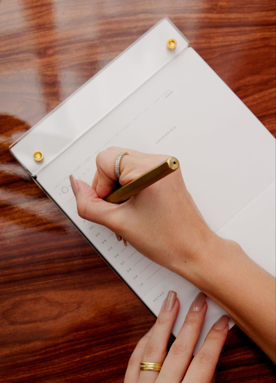 Bloco de Notas Clear Gold