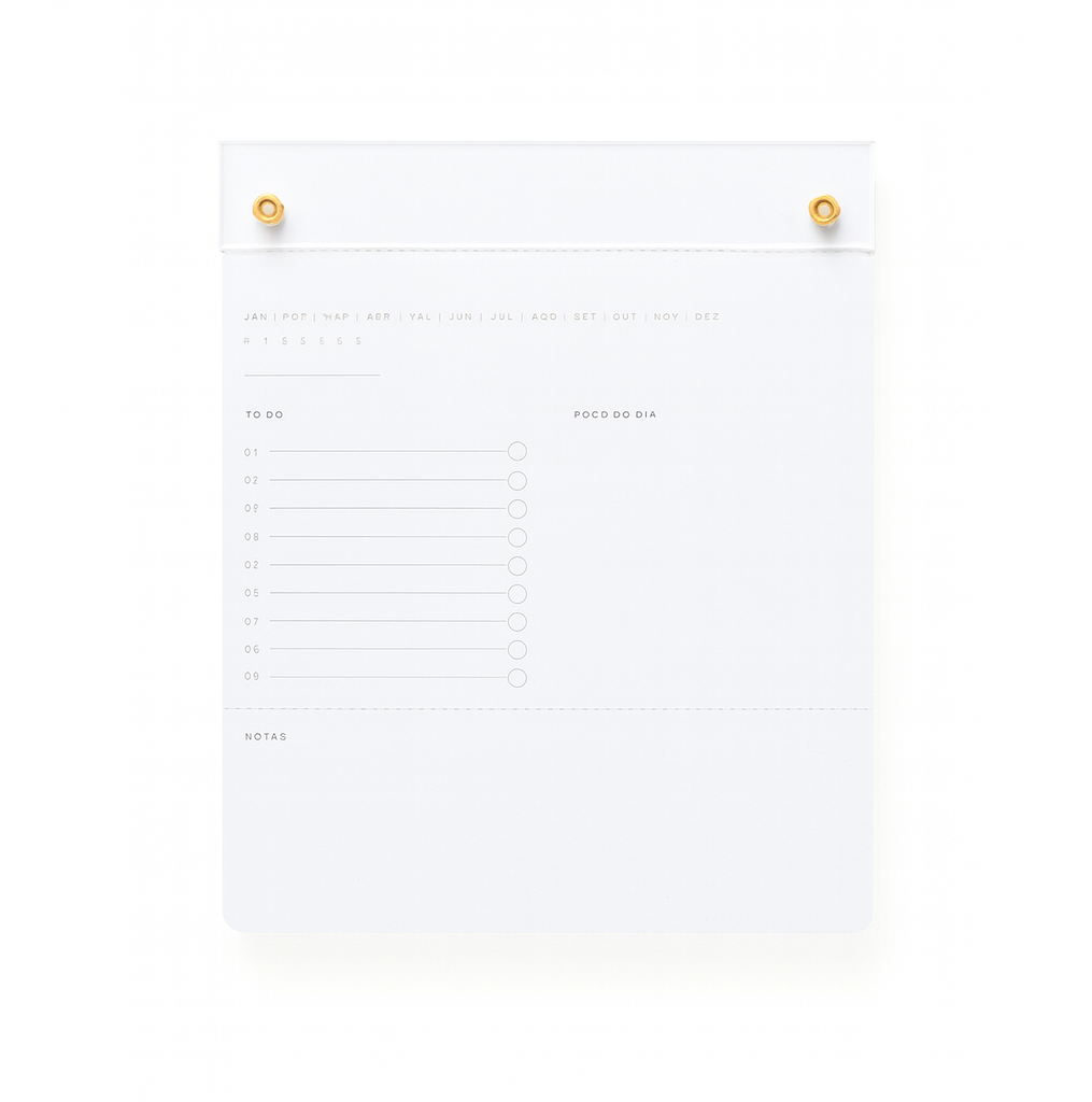 Bloco de Notas Clear Gold