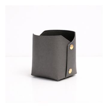 Porta Canetas Couro Grey
