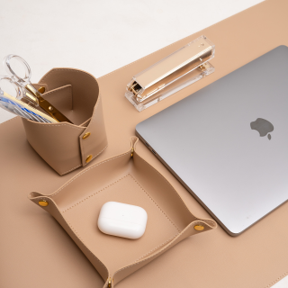 Deskpad Couro Mocha 80x40