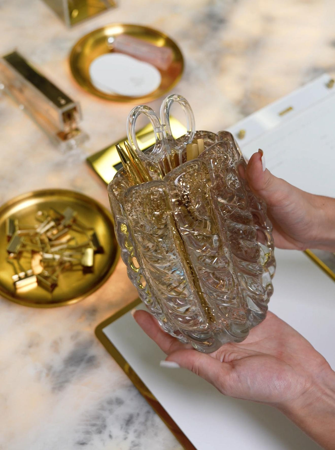 Murano Clear Gold