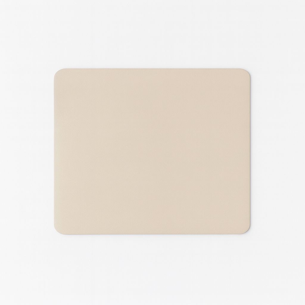 Mouse Pad Couro Marfim 21x25